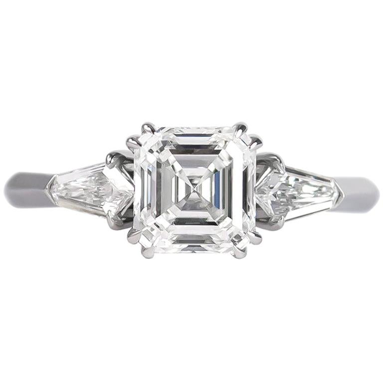 Asscher diamond ring