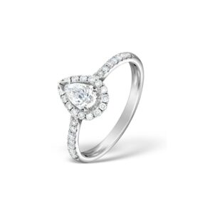 Pear shaped diamond engagement ring