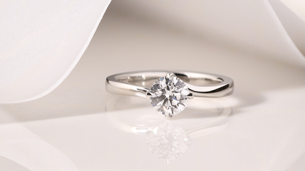 London Blue Topaz & Diamond 3-Stone Engagement Ring