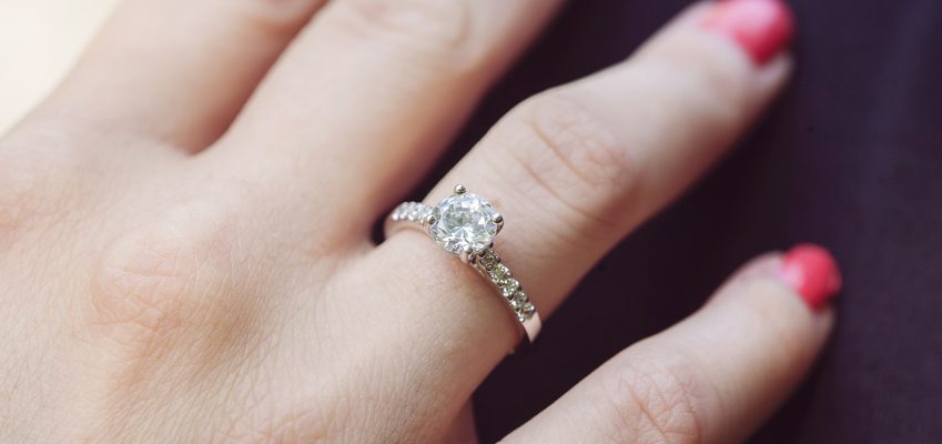 white gold diamond engagement ring