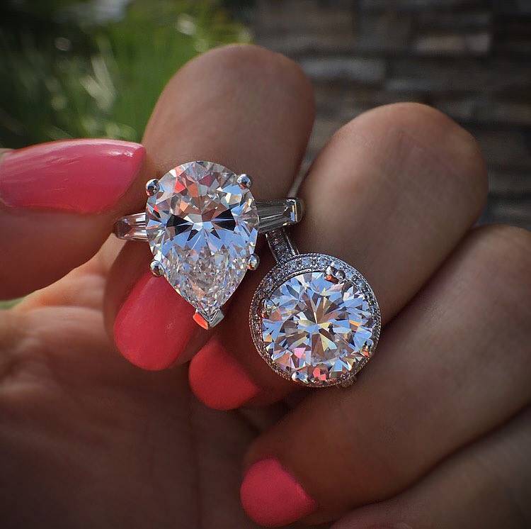 Big Round diamond Engagement Ring In 950 Platinum | Fascinating Diamonds